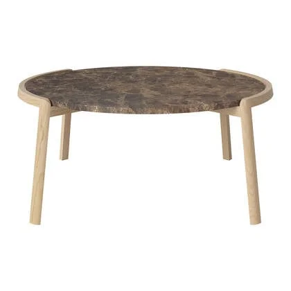Bolia Mix Salontafel Large - Bruin / Marmer - Witgepigmenteerd Geolied Eiken