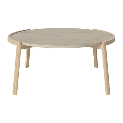 Bolia Mix Salontafel Large - Sand / Travertijn - Witgepigmenteerd Geolied Eiken