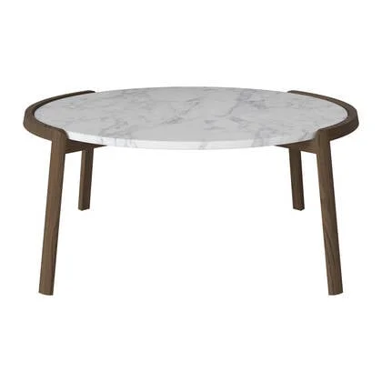 Bolia Mix Salontafel Large - Wit / Marmer - Donker Geolied Eiken