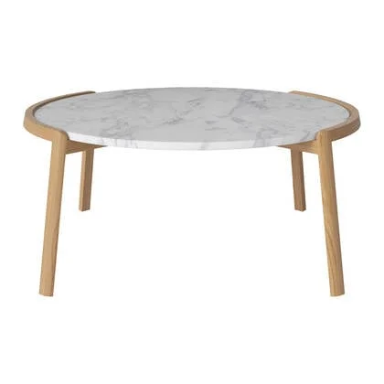 Bolia Mix Salontafel Large - Wit / Marmer - Geolied Eiken