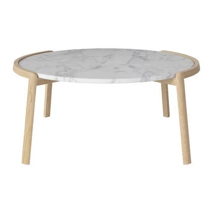 Bolia Mix Salontafel Large - Wit / Marmer - Witgepigmenteerd Geolied Eiken