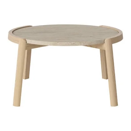 Bolia Mix Salontafel Medium - Sand / Travertijn - Witgepigmenteerd Geolied Eiken