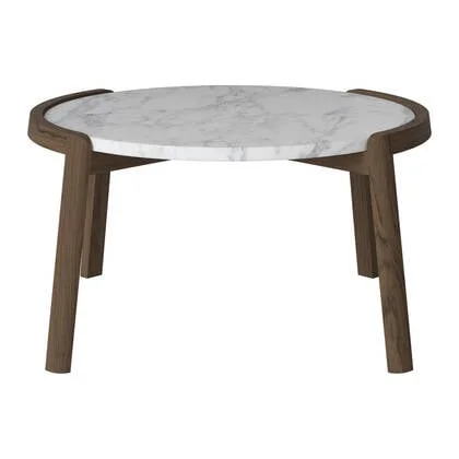 Bolia Mix Salontafel Medium - Wit / Marmer - Donker Geolied Eiken
