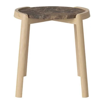 Bolia Mix Salontafel Small - Bruin / Marmer - Witgepigmenteerd Geolied Eiken