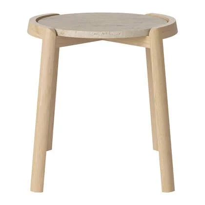 Bolia Mix Salontafel Small - Sand / Travertijn - Witgepigmenteerd Geolied Eiken