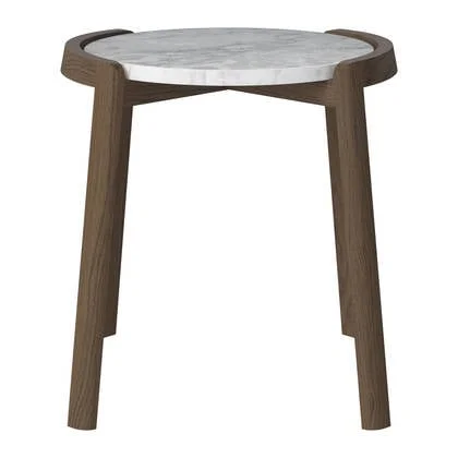 Bolia Mix Salontafel Small - Wit / Marmer - Donker Geolied Eiken