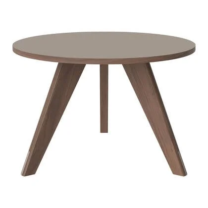 Bolia New Mood Salontafel - Geolied Walnoot - Ø 60 cm - Grijs / Bruin