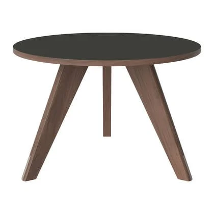 Bolia New Mood Salontafel - Geolied Walnoot - Ø 60 cm - Grijs