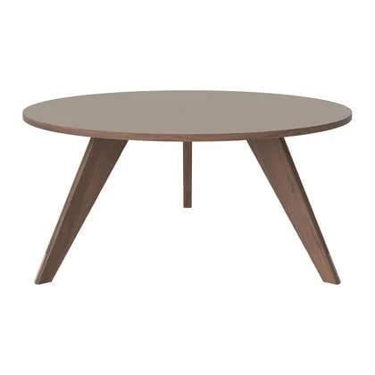Bolia New Mood Salontafel - Geolied Walnoot - Ø 90 cm - Grijs / Bruin