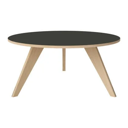 Bolia New Mood Salontafel - Witgepigmenteerd Geolied Eiken - Ø 90 cm - Grijs