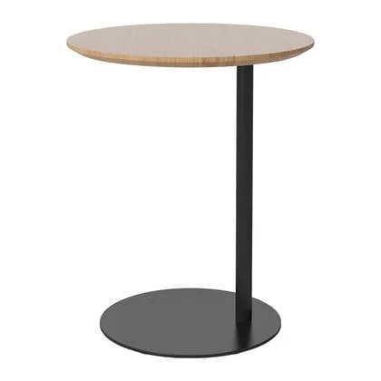 Bolia Pillar Bijzettafel - Geolied Eiken - Zwart Staal