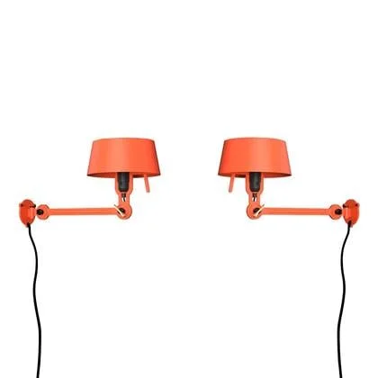 Bolt Bed Underfit wandlamp met stekker set van 2 Striking Orange