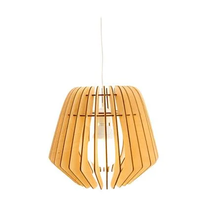 Bomerango Original M houten hanglamp medium - met koordset wit - Ø 37