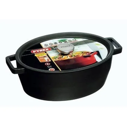 Braadpan Ovaal, Zwart, 5,8 liter - Pyrex | Slowcook