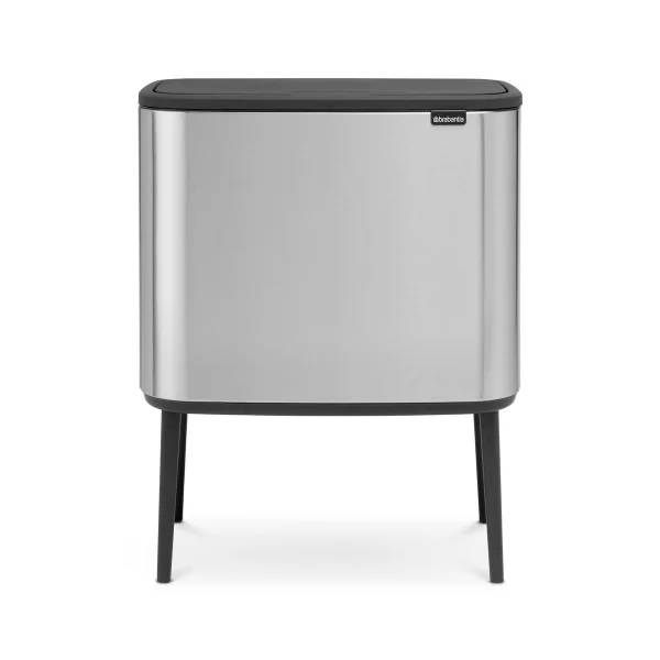 Brabantia Bo touch bin 11 + 23 liter matte stainless steel (mat roestvrij staal)