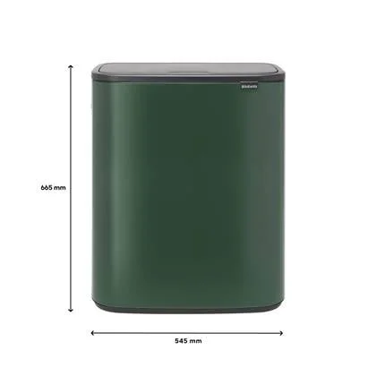 Brabantia Bo Touch Bin 2 x 30 L - Pine Green