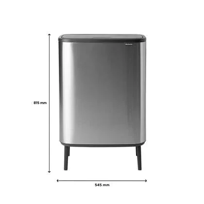 Brabantia Bo Touch Bin Hi Afvalemmer 2 x 30 L - Vingerafdrukvrij