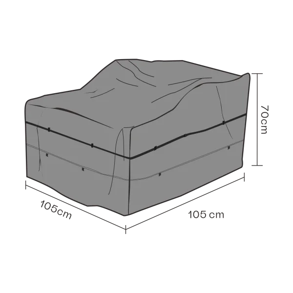 Brafab Brafab meubelbescherming fauteuil Zwart 105 cm