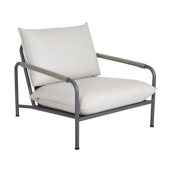 Brafab Lerberget loungestoel Anthracite-essenhout