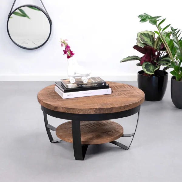 Brix Salontafel Mark 65cm - zwart - Rond