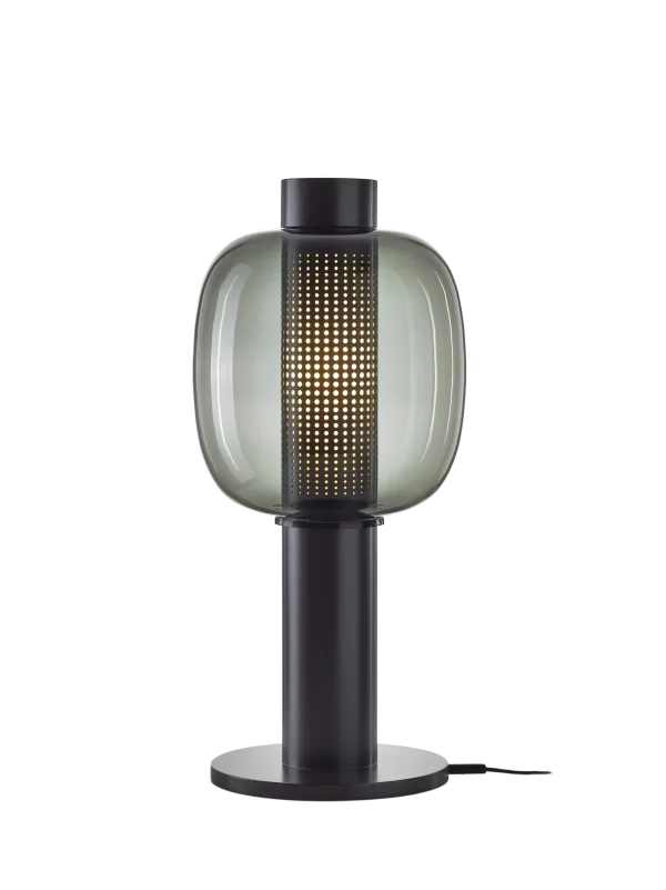 Brokis Bonbori Large Tafellamp - rookgrijs - zwart