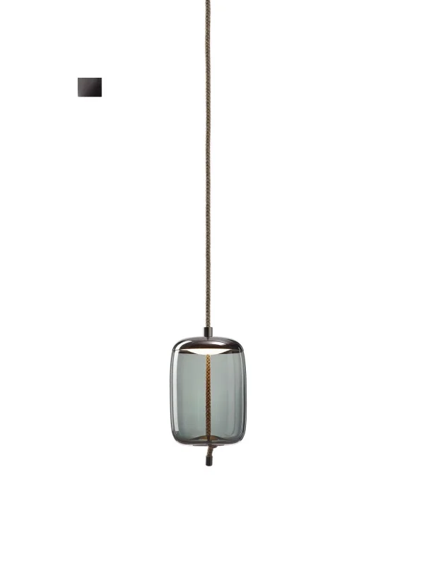 Brokis Knot Cilindro - grijs, helder glas - 1 Meter - M