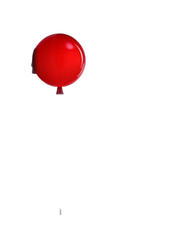 Brokis Memory Wandlamp - rood - glanzend - S