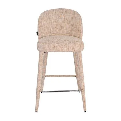 Bronx71 Barkruk Charlie chenille beige 69 cm