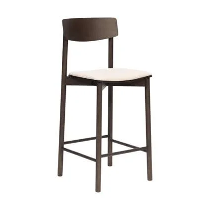 Bronx71 Barkruk Jane walnoot| off white 80 cm