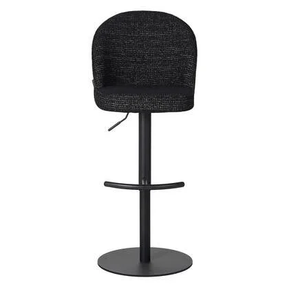 Bronx71 Barkruk Odin gemêleerde stof zwart 63-83 cm