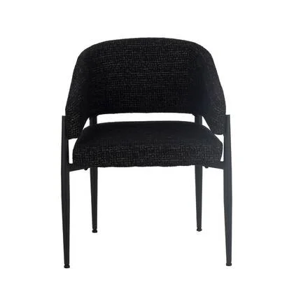 Bronx71 Eetkamerstoel Armin gemêleerde stof zwart