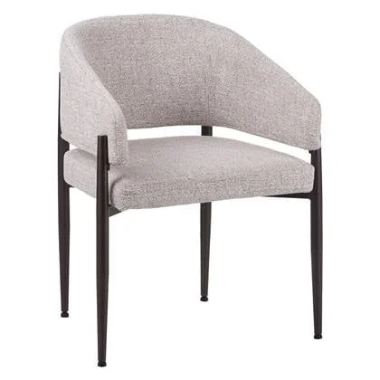 Bronx71 Eetkamerstoel Bret gemêleerde stof off white|bruin