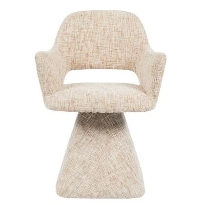 Bronx71 Eetkamerstoel Josh draaibaar chenille beige