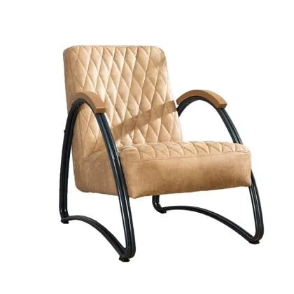 Bronx71 Industriële fauteuil Ivy eco-leer beige