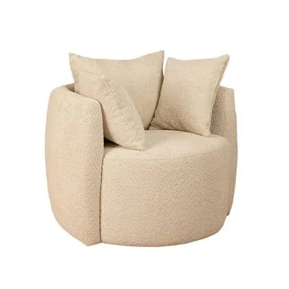 Bronx71 Teddy bouclé fauteuil Ruby beige