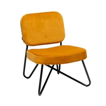 Bronx71 Velvet fauteuil Julia okergeel