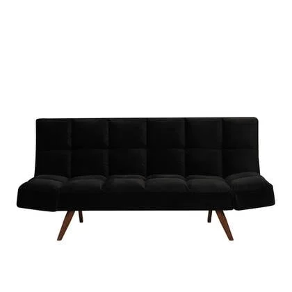 Bronx71 Velvet slaapbank 1,5 persoons Timo zwart