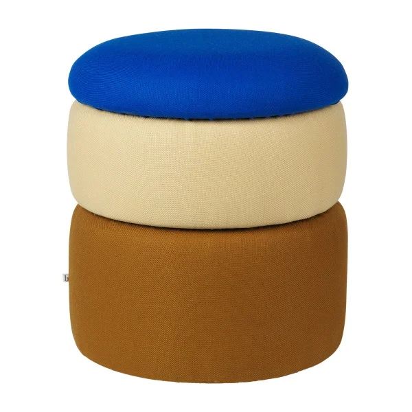 Broste Copenhagen Pond poef 42 cm Blue-sand-ochre