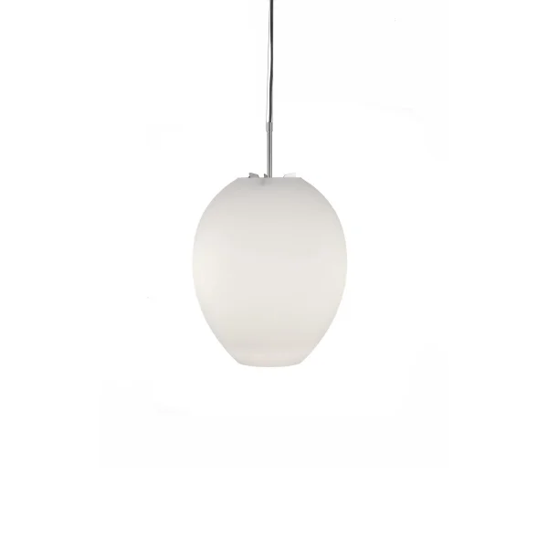 Bsweden Egg hanglamp wit/roestvrij staal, opaalglas