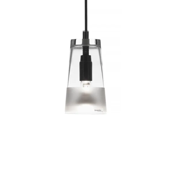 Bsweden Manhattan 16 hanglamp transparant glas, matte horizontale band