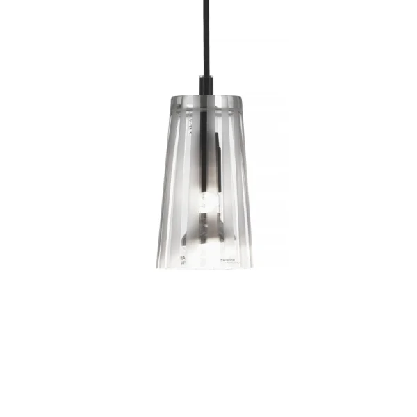 Bsweden Manhattan 16 hanglamp transparant glas, matte staande strepen