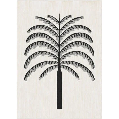 Buitenkleed Breeze zwart|wit - Interieur05 - 200 x 290 cm