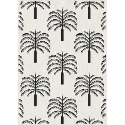 Buitenkleed Oase zwart|wit - Interieur05 - 240 x 340 cm