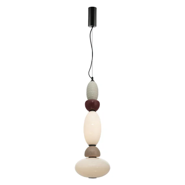 By-Boo Hanglamp Garca Verticaal, Keramiek en glas - Veelkleurig