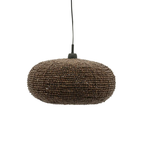 By-Boo Hanglamp Shanga Houten kralen, 46cm - Bruin