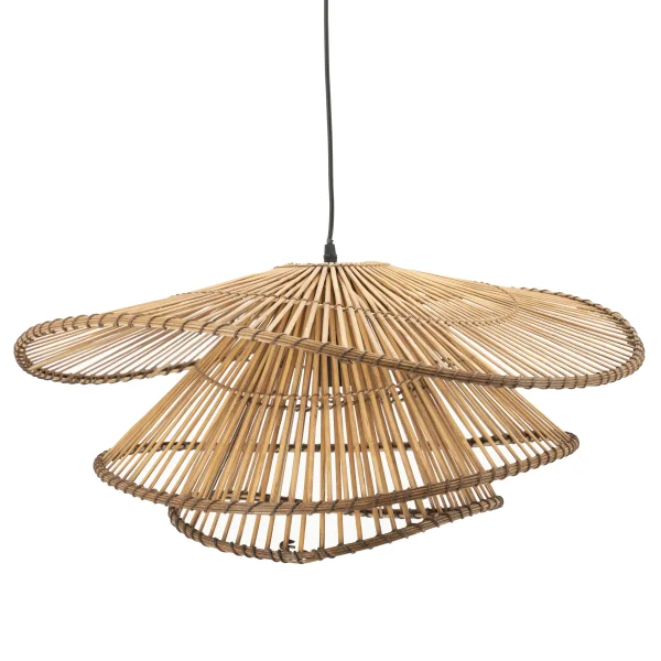 By-Boo Hanglamp Yarin Rattan en bamboe, 65cm - Bruin