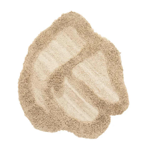 By-Boo Organisch Wandkleed Kabe 120 x 120cm - Bruin