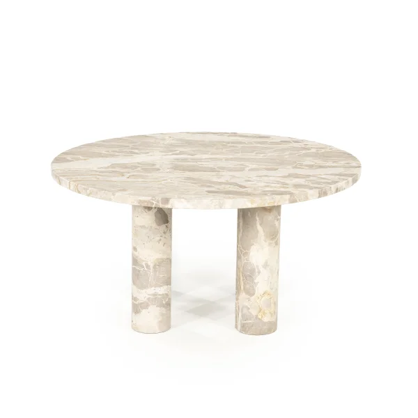 By-Boo Ronde Salontafel Marmo Marmer, 70cm - Beige