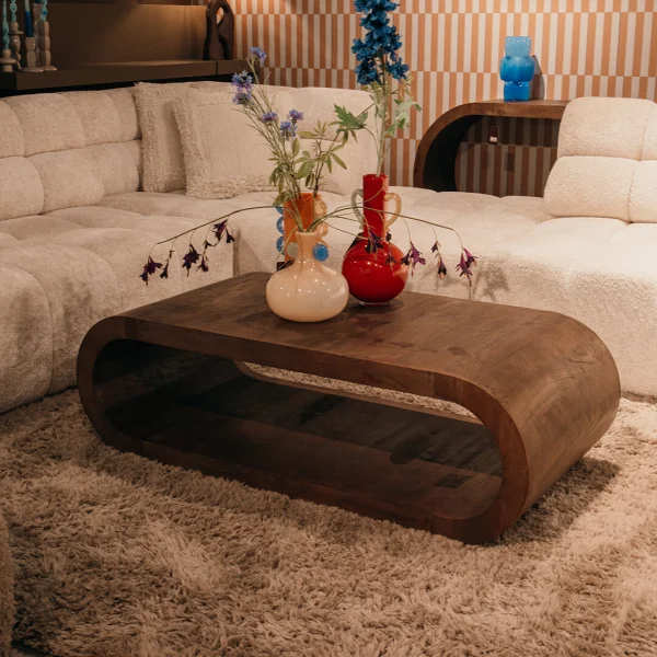 By-Boo Salontafel Elora Mangohout, 130 x 60cm - Bruin