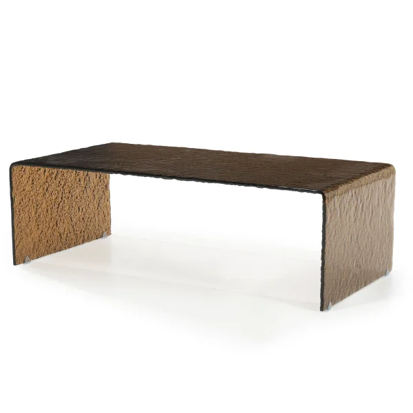 By-Boo Salontafel Ripple Glas, 110 x 55cm - Bruin